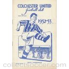 Colchester United v Watford 14/3/1953 Football Programme. 