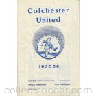 Colchester United FC V Watford FC Football Progamme 21/1/1956 