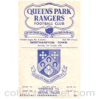 Queen's Park Rangers v Northampton Town Football Programme in mint condition for the match played on the 10th October 1953.