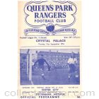 Queen's Park Rangers v Crystal Palace Football Programme for the match played on the 21st September 1953 in mint condition.