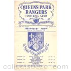 Queen's Park Rangers v Shrewsbury Town Football Programme in mint condition for the match played on the 21st November 1953.