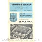 Tottenham Hotspur v Blackpool official programme 13/03/1965 Football League