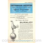 Tottenham Hotspur v Burnley official programme 05/01/1963