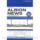 West Bromwich Albion v Burnley official programme 26/09/1964 Football League