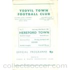 Yeovil Town v Hereford Town official programme 27/03/1971