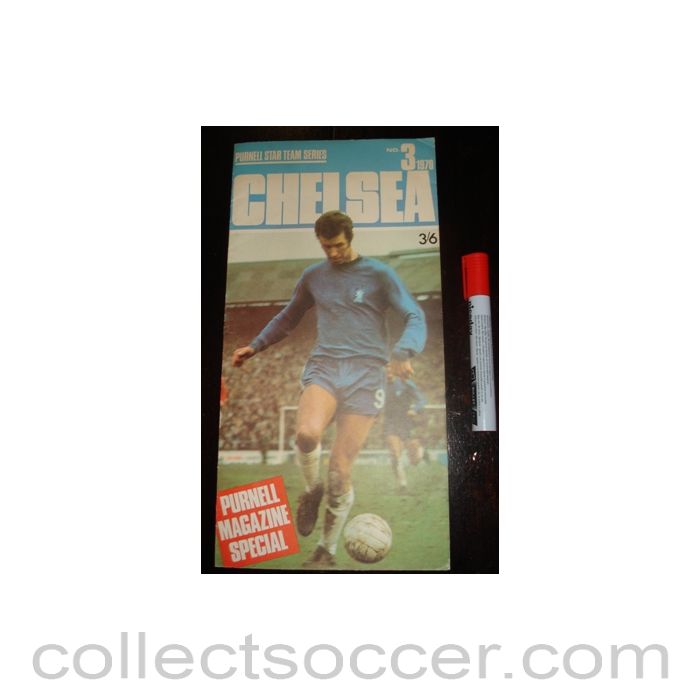 Chelsea　Chelsea,　good　condition.　photo　18　with　Series　of　Team　No:3　in　a　Star　poster,　pages,　Purnell　team　1970　very