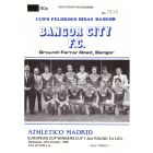 Bangor City v Atletico Madrid Football Programme in mint condition for the match played on the 23rd October 1985.