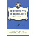 Leicester City v West Ham United official programme 11/04/1959