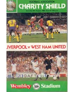 1980 Charity Shield Official Programme Liverpool v West Ham United