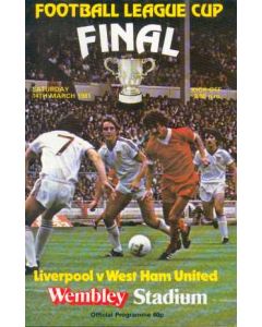 1981 League Cup Final Programme 14/03/1981