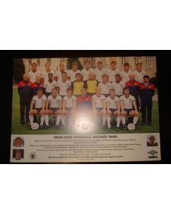 England Official Squad 1986 card