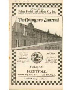 Fulham V Brentford 1934
