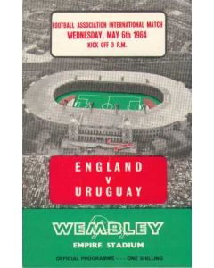 1964 England V Uruguay Programme 06/05/1964