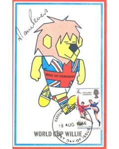 1966 World Cup Postcard signed by Martin Peters
