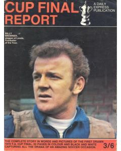 1970 Chelsea v Leeds United FA Cup Final match a Daily Express publication of 1970 featuring Billy Bremner on the front page