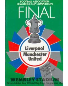 1977 FA Cup Final Programme Liverpool v Manchester United