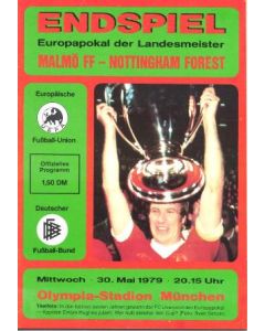 1979 European Cup Final Nottingham Forest v Malmo Official Programme 30/05/1979