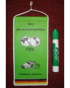 1986 Year of the Referees FIFA Pennant awarded to the football referee Neil Midgley