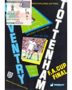 1987 FA Cup Final Programme with a ticket