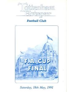 1991 Tottenham Hotspur FA Cup Final menu 18/05/1991
