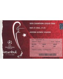 2005 Champions League Final Milan v Liverpool used ticket 25/05/2005 in Istanbul