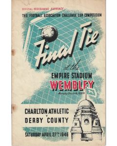 1946 FA Cup Final Programme Charlton v Derby County