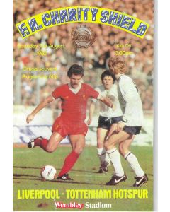 1982 Charity Shield Official Programme Liverpool v Tottenham Hotspur