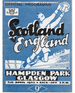 1952 Scotland v England Official Programme 5/4/1952
