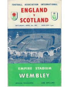 1957 England v Scotland Official Programme 6/4/1957