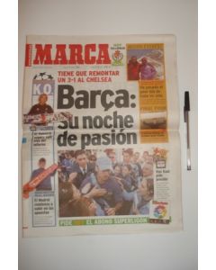 Marca newspaper of 18/04/2000, covering 2000 Champions League Semi-Final Barcelona v Valencia