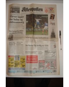 Aftenpolten newspaper of 19/03/1999, covering Valerenga v Chelsea