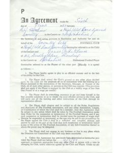 Contract between Coventry City FC and B.W. Hetchiner, originally signed by both sides