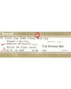 Arsenal v Manchester City ticket 22/04/2009