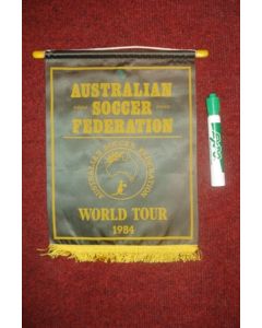 Australian Soccer Federation World Tour 1984 Pennant once property of the football referee Neil Midgley