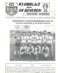 1979 Beveren v Barcelona official programme 25/04/1979 European Cup Winners Cup Semi-Final