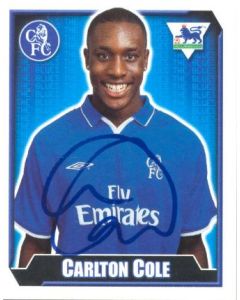 Carlton Cole Premier League 2003 Sticker with Printed Signature