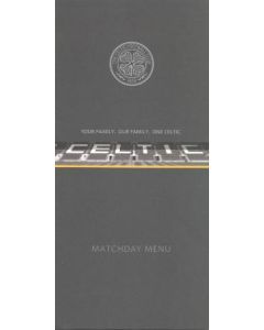 Celtic v Glasgow Rangers menu 03/01/2010