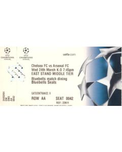 Chelsea v Arsenal ticket 24/03/2004