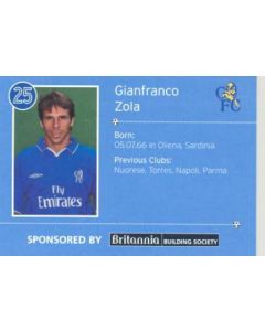 Chelsea Gianfranco Zola card of 2000-2001