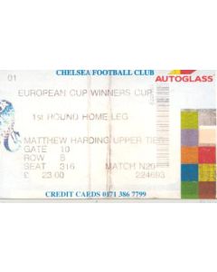 Chelsea v Helsingborgs ticket 17/09/1998 European Cup Winners Cup, 1st Round