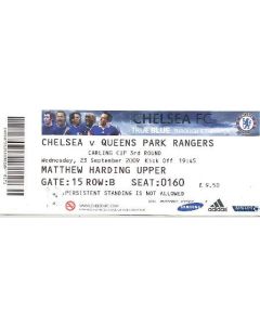 Chelsea v Queen's Park Rangers ticket 23/09/2009