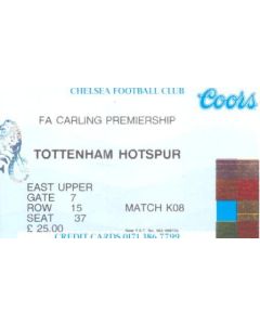 Chelsea v Tottenham Hotspur ticket 25/11/1995