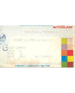 Chelsea v Tromso ticket 06/11/1997
