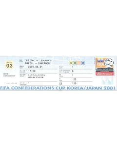 Confederation Cup Brazil V Cameroon Used Press Ticket
