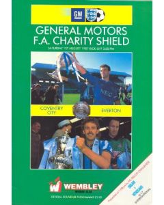 1987 Charity Shield Official Programme Coventry City v Everton 01/08/1987