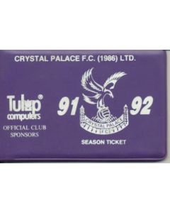 Crystal Palace season Ticket 1991-1992