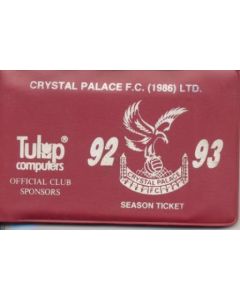Crystal Palace season Ticket 1992-1993