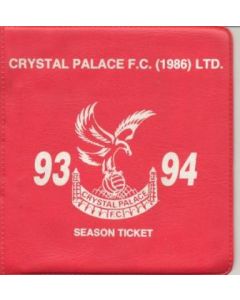 Crystal Palace season Ticket 1993-1994