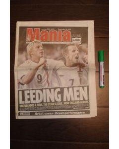 Daily Mirror Mania newspaper of 09/09/2002 covering England v Portugal