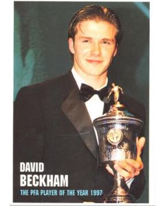 David Beckham - The Player of the Year 1997 - colour card